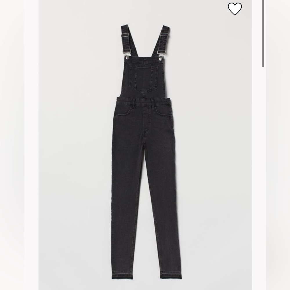 H&M Black Denim Overalls